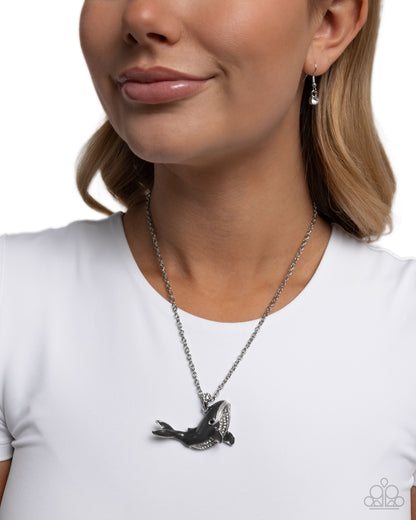 Whale Watching - silver - Paparazzi necklace