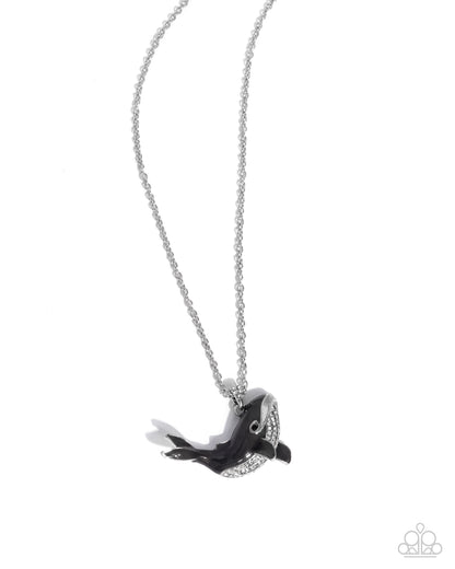 Whale Watching - silver - Paparazzi necklace