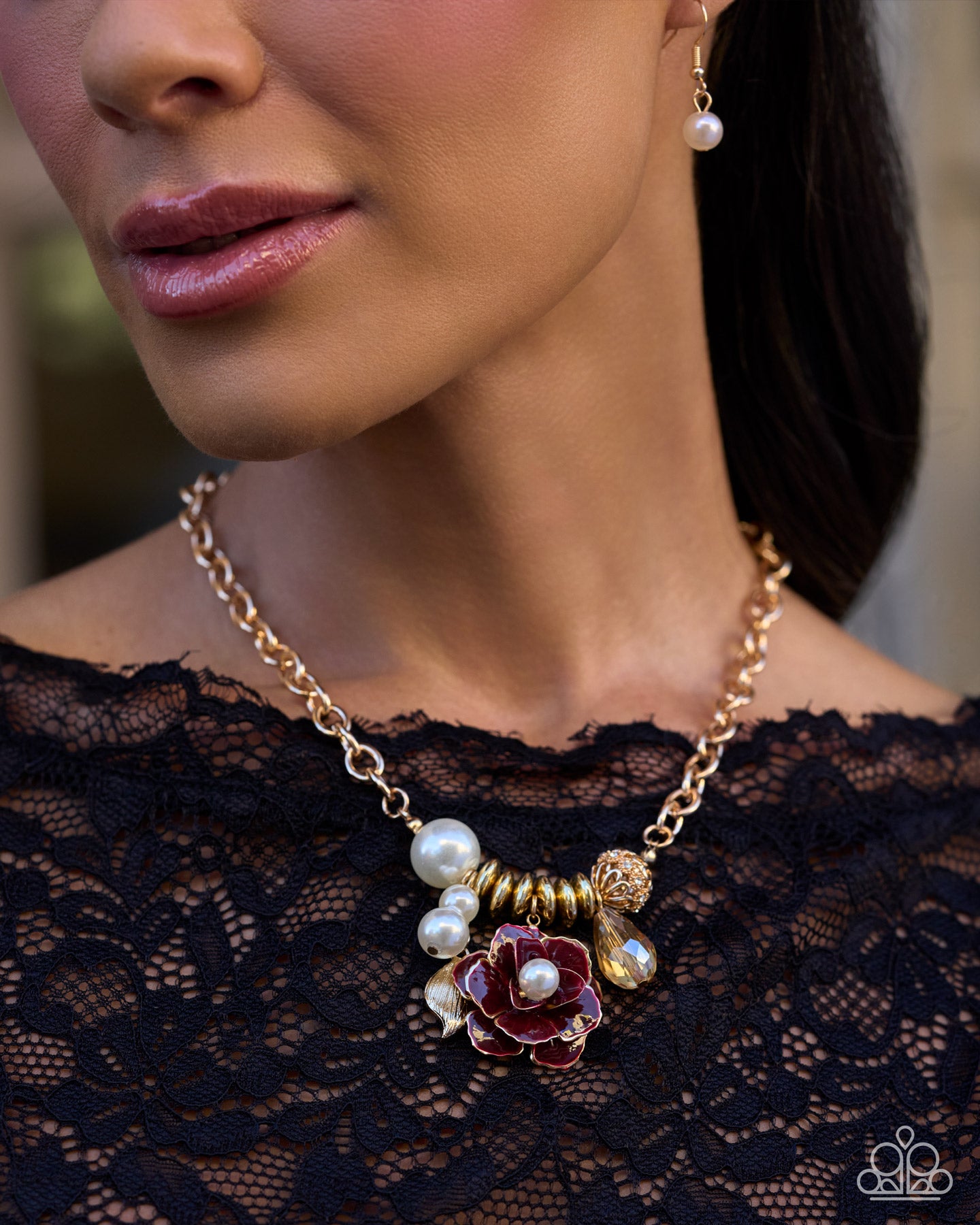 Whimsical Broadcast - gold - Paparazzi necklace