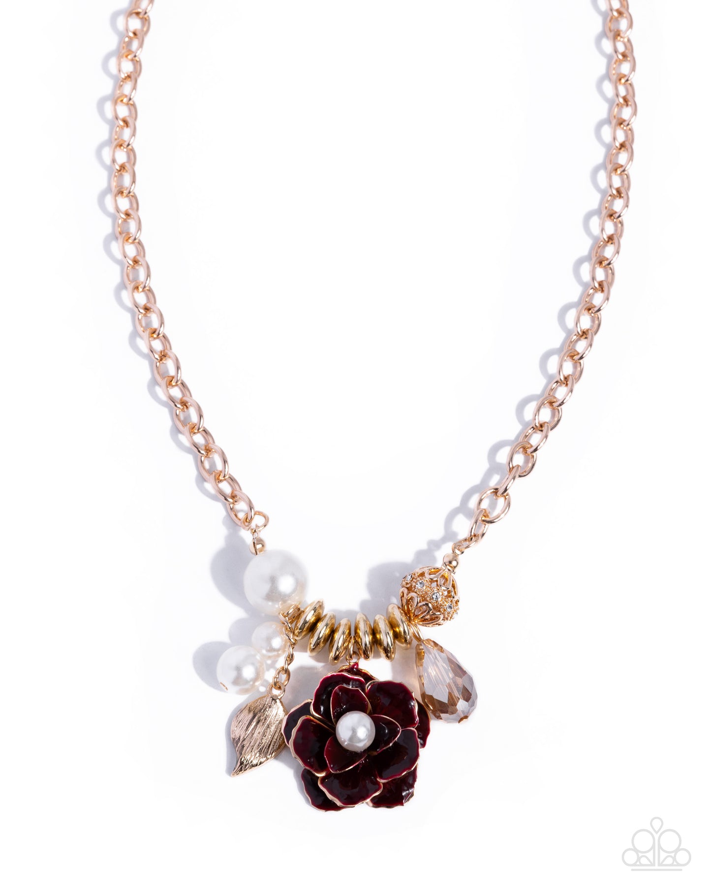 Whimsical Broadcast - gold - Paparazzi necklace