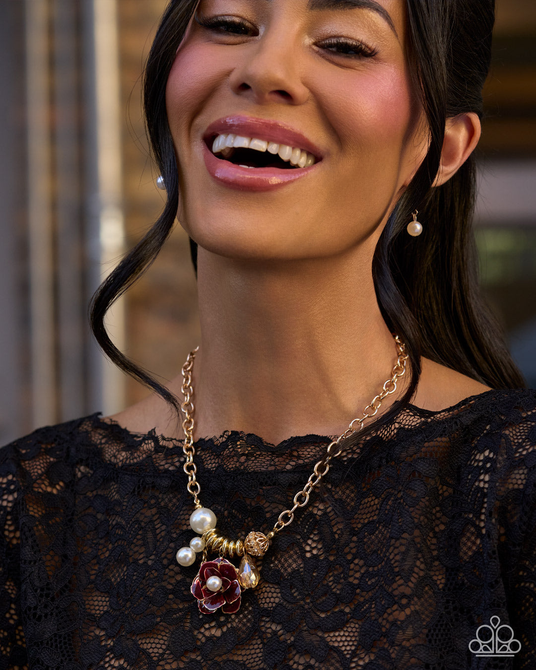 Whimsical Broadcast - gold - Paparazzi necklace