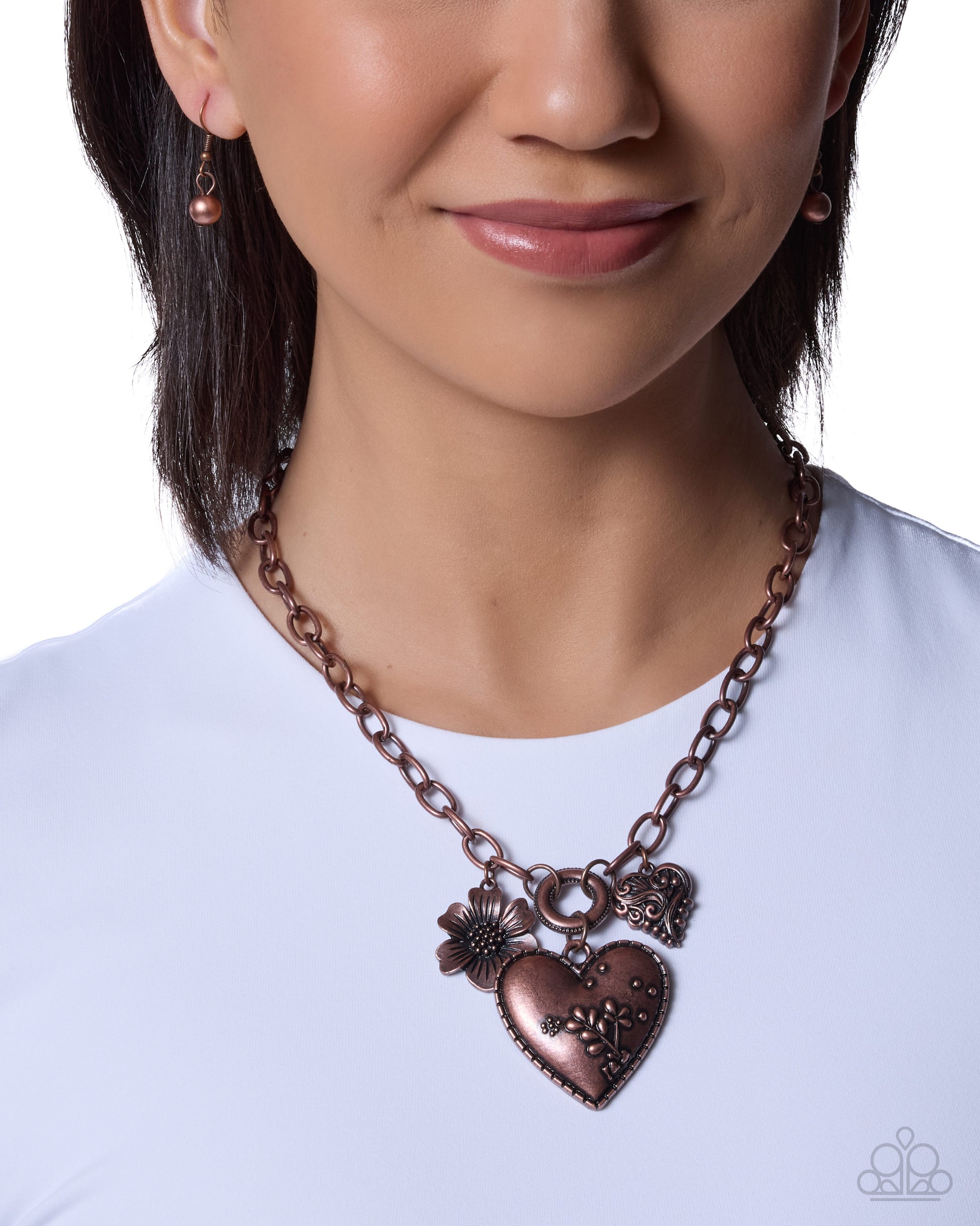 Whimsical Waiver - copper - Paparazzi necklace