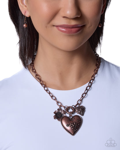 Whimsical Waiver - copper - Paparazzi necklace
