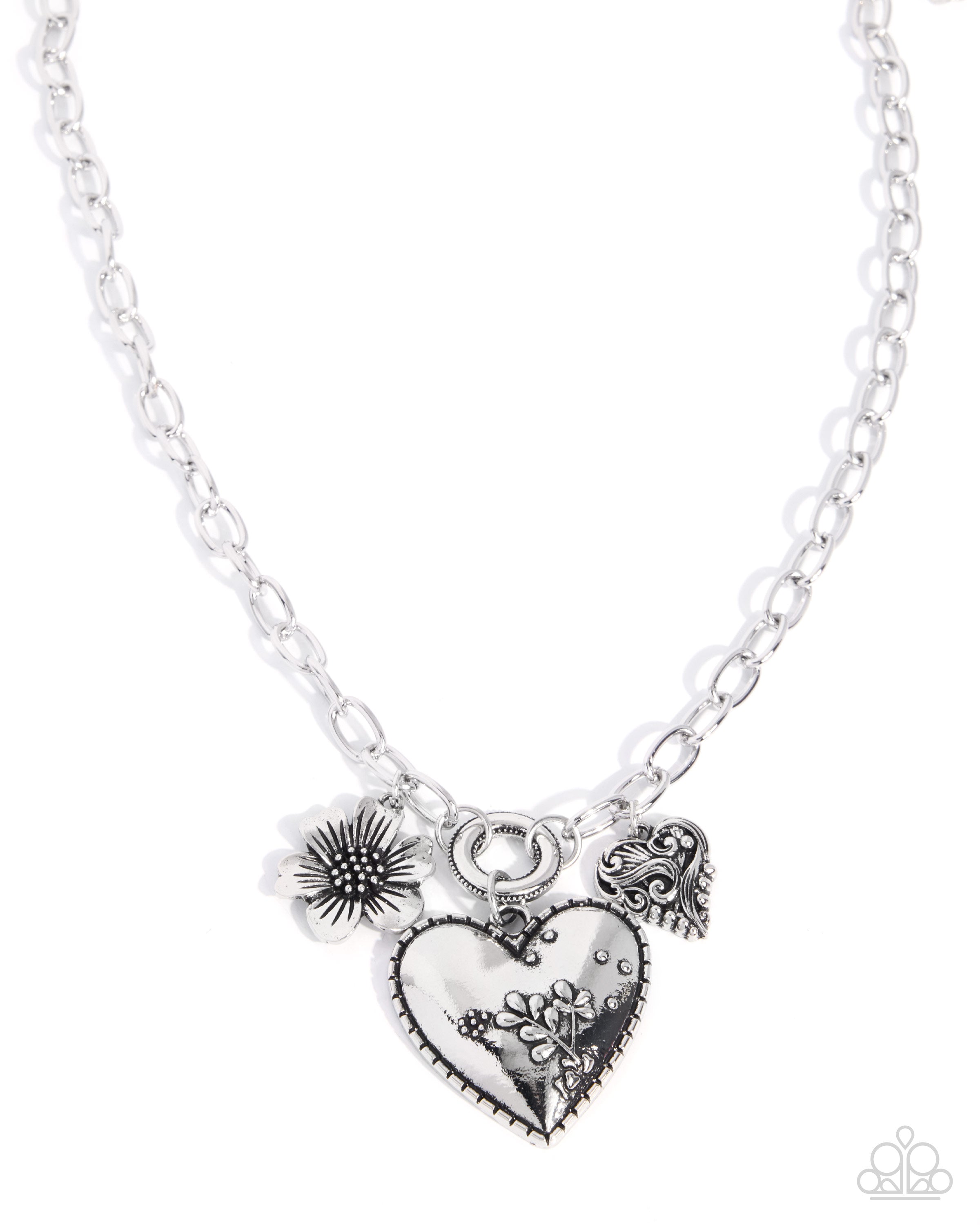 Whimsical Waiver - silver - Paparazzi necklace – JewelryBlingThing