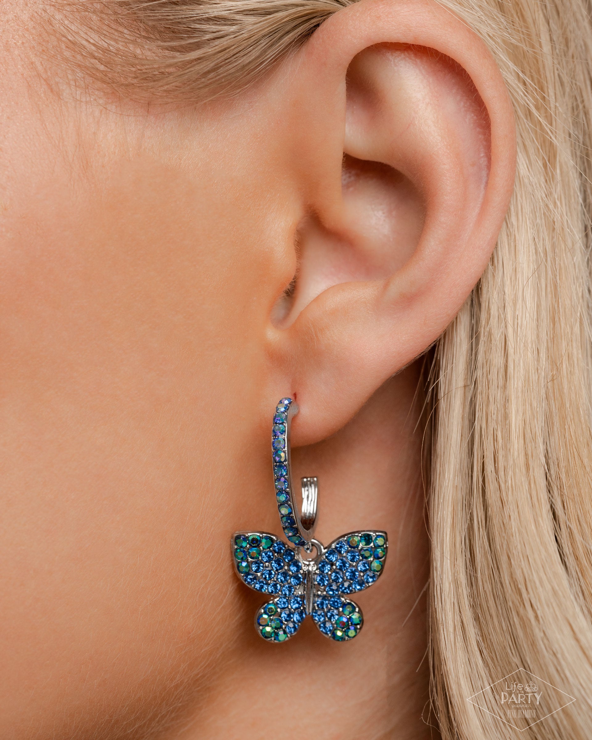 Whimsical Waltz - blue - Paparazzi earrings