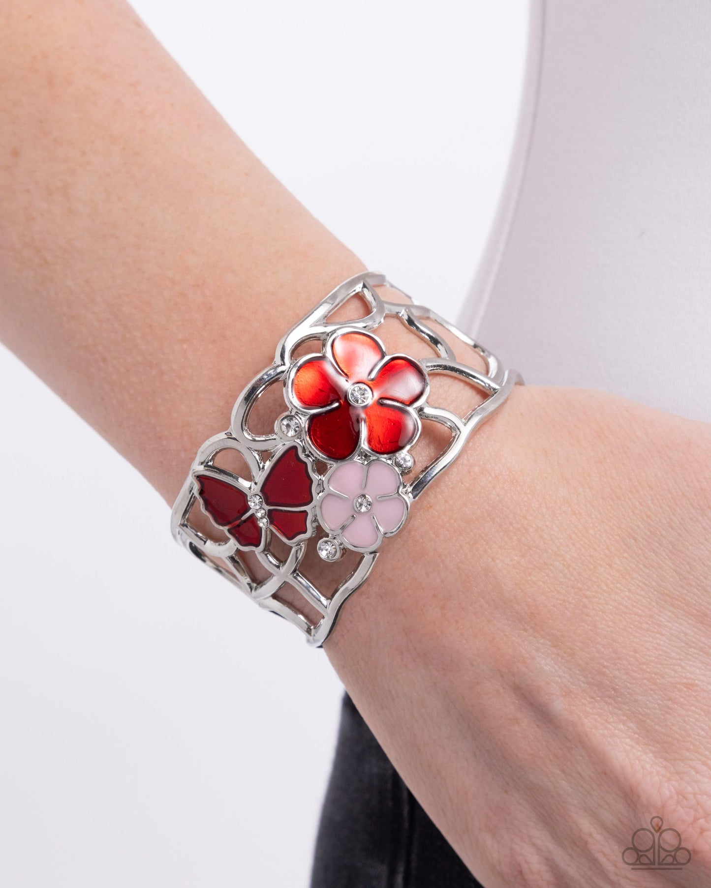 Whimsical Watercolor - red - Paparazzi bracelet