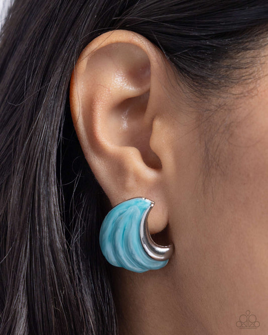 Whimsical Waves - blue - Paparazzi earrings