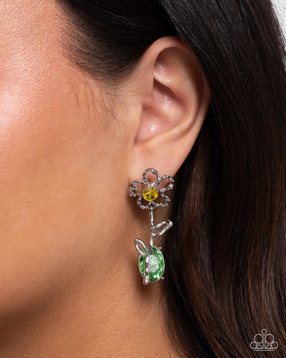 Whimsical Welcome - yellow - Paparazzi earrings