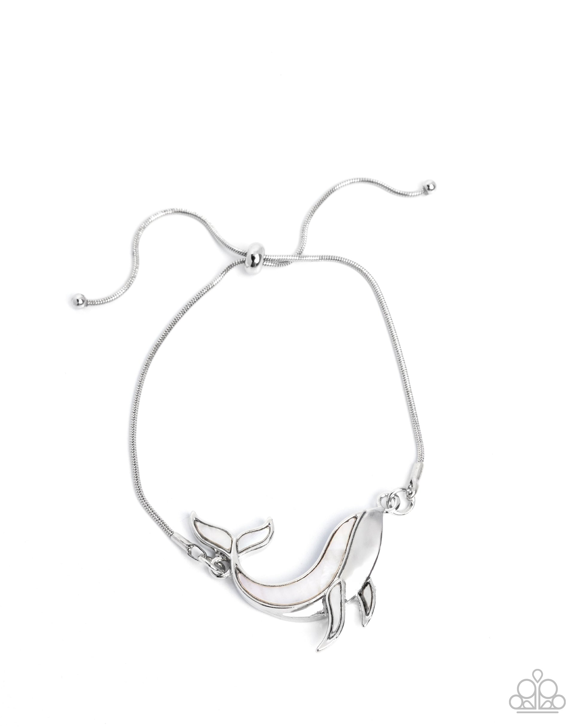 Whimsical Whale - silver - Paparazzi bracelet