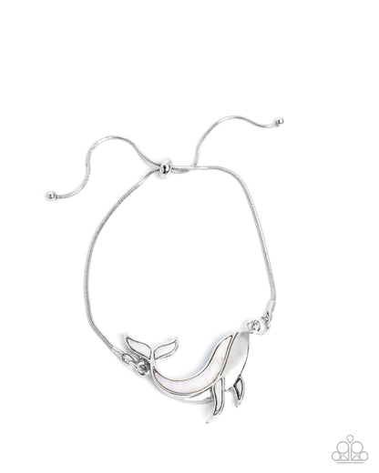 Whimsical Whale - silver - Paparazzi bracelet