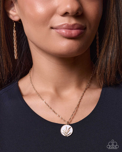 Whimsical Wheat - gold - Paparazzi necklace