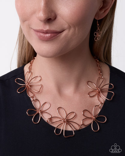 Whimsical Wit - copper - Paparazzi necklace