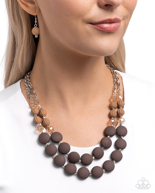 Whimsically Wealthy - brown - Paparazzi necklace