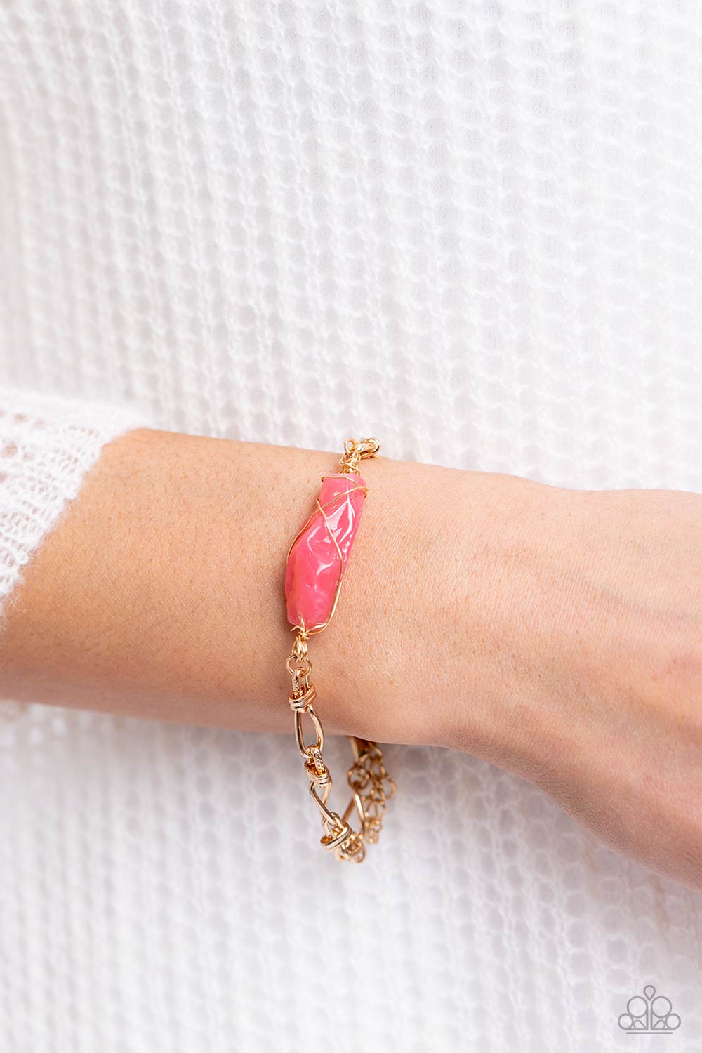 Whimsically Wrapped - pink - Paparazzi bracelet