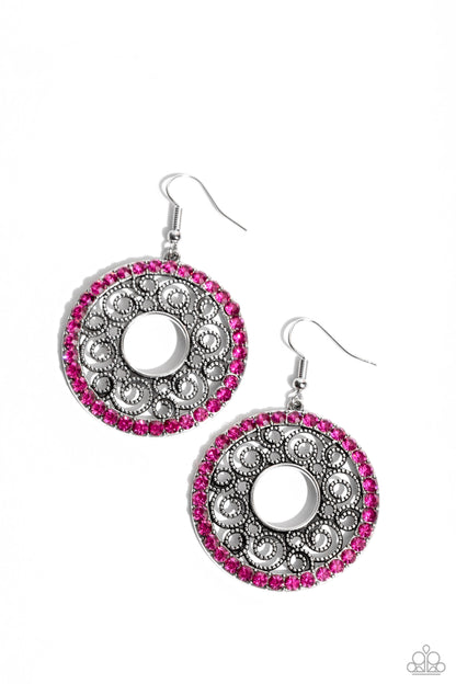 Whirly Whirlpool - pink - Paparazzi earrings