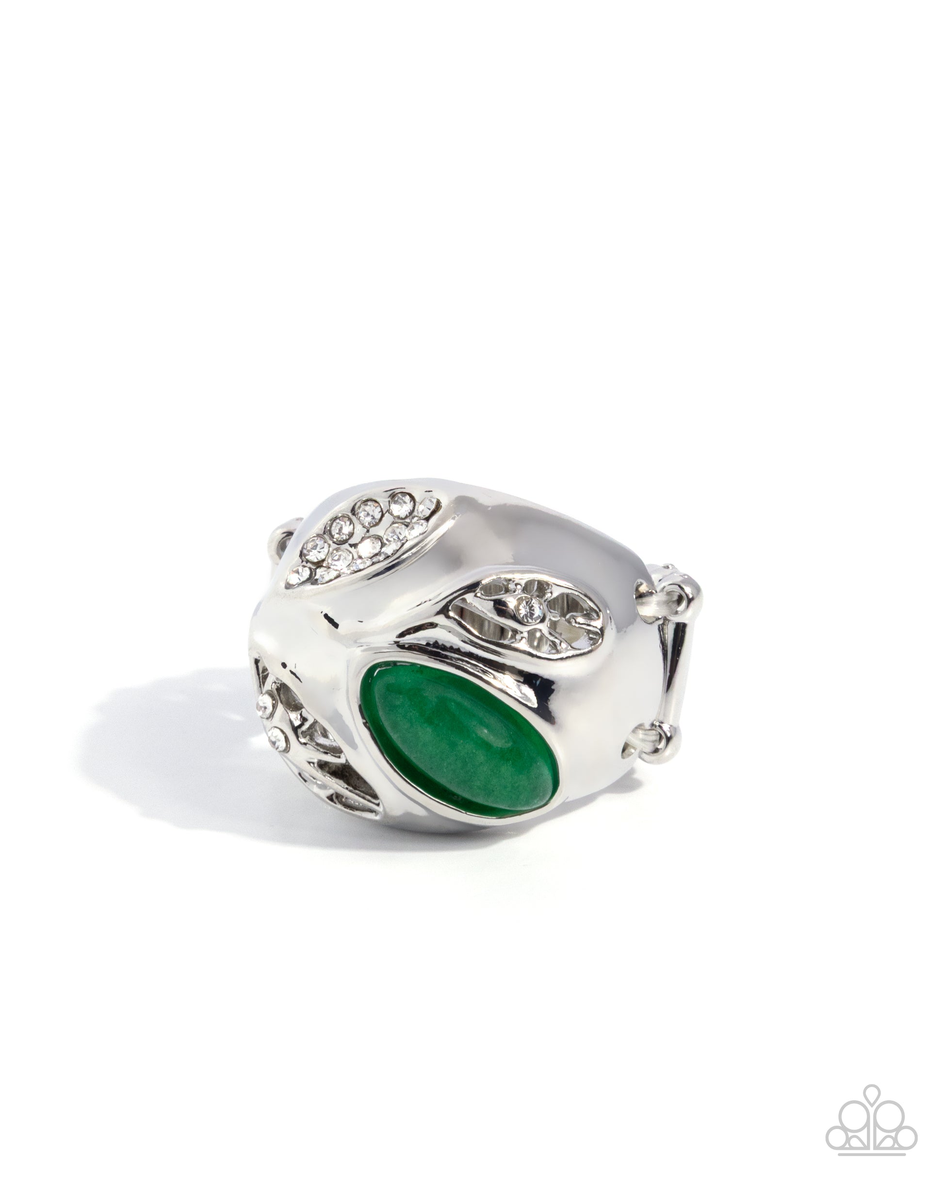 Whispering Canyon - green - Paparazzi ring
