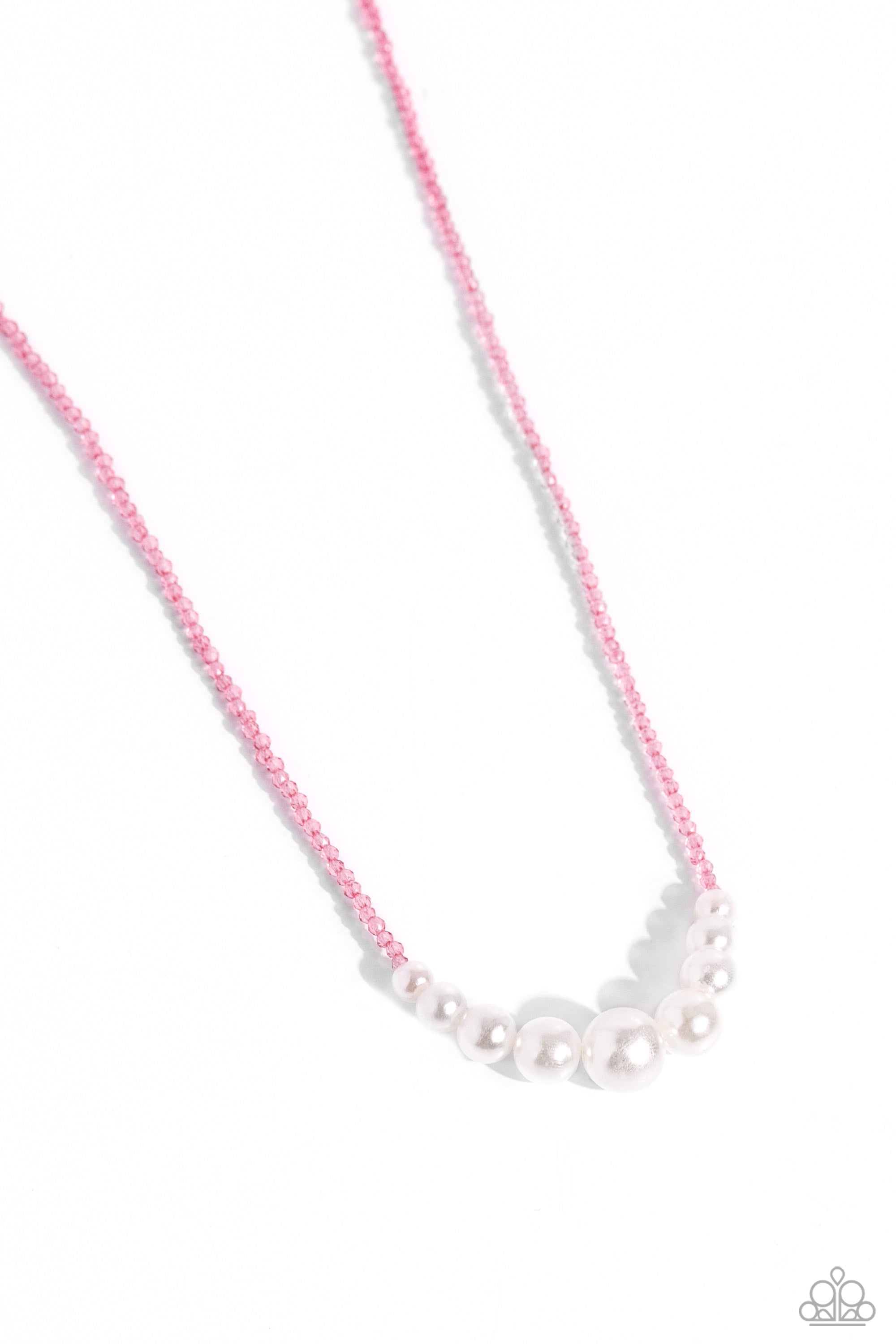 White Collar Whimsy - pink - Paparazzi necklace – JewelryBlingThing
