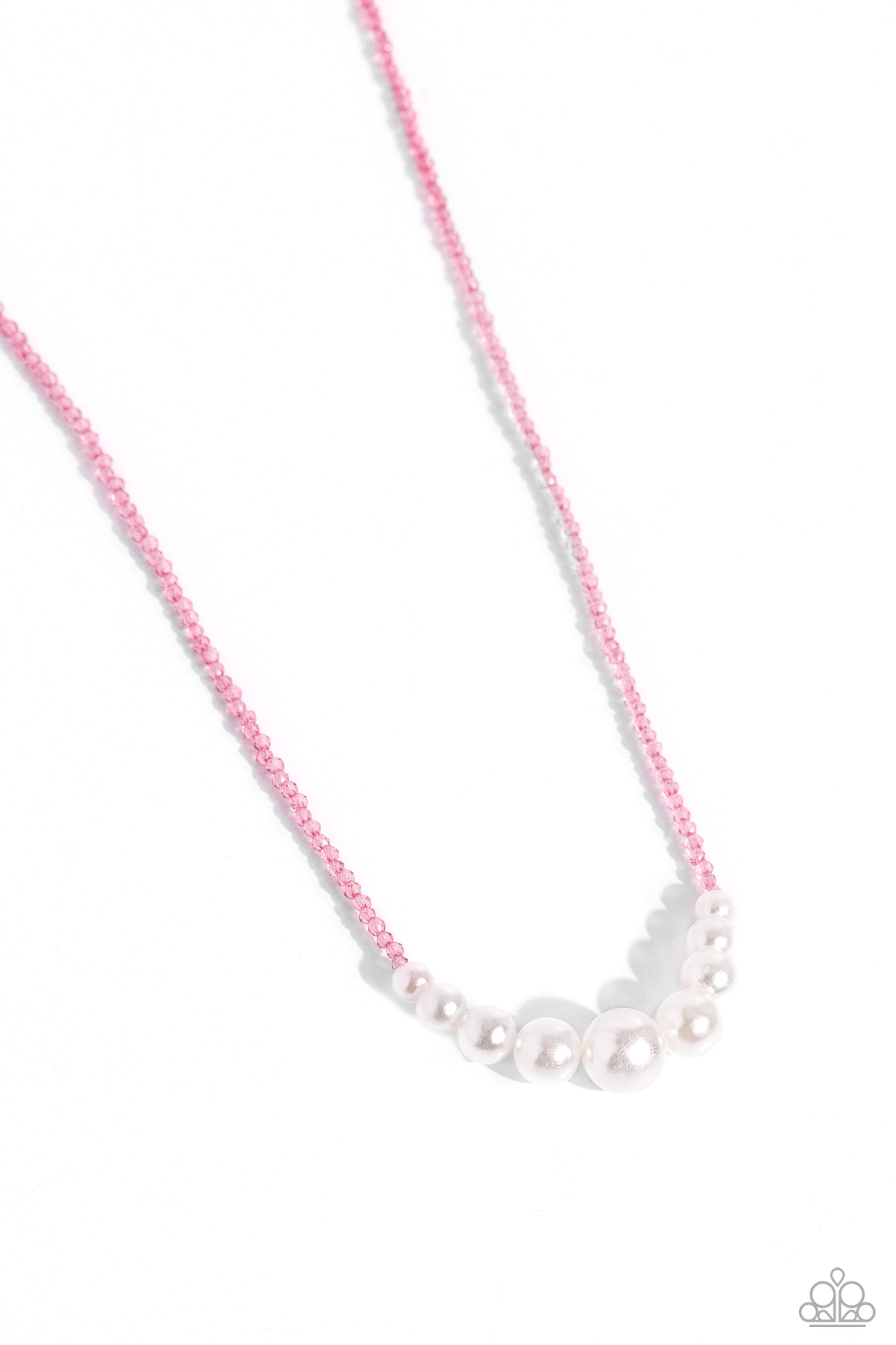 White Collar Whimsy - pink - Paparazzi necklace