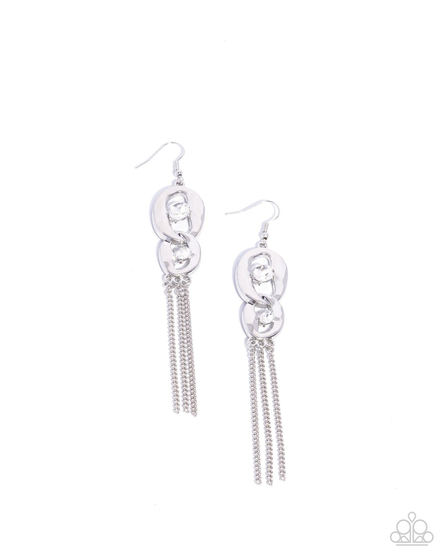 Wild Welcome - white - Paparazzi earrings