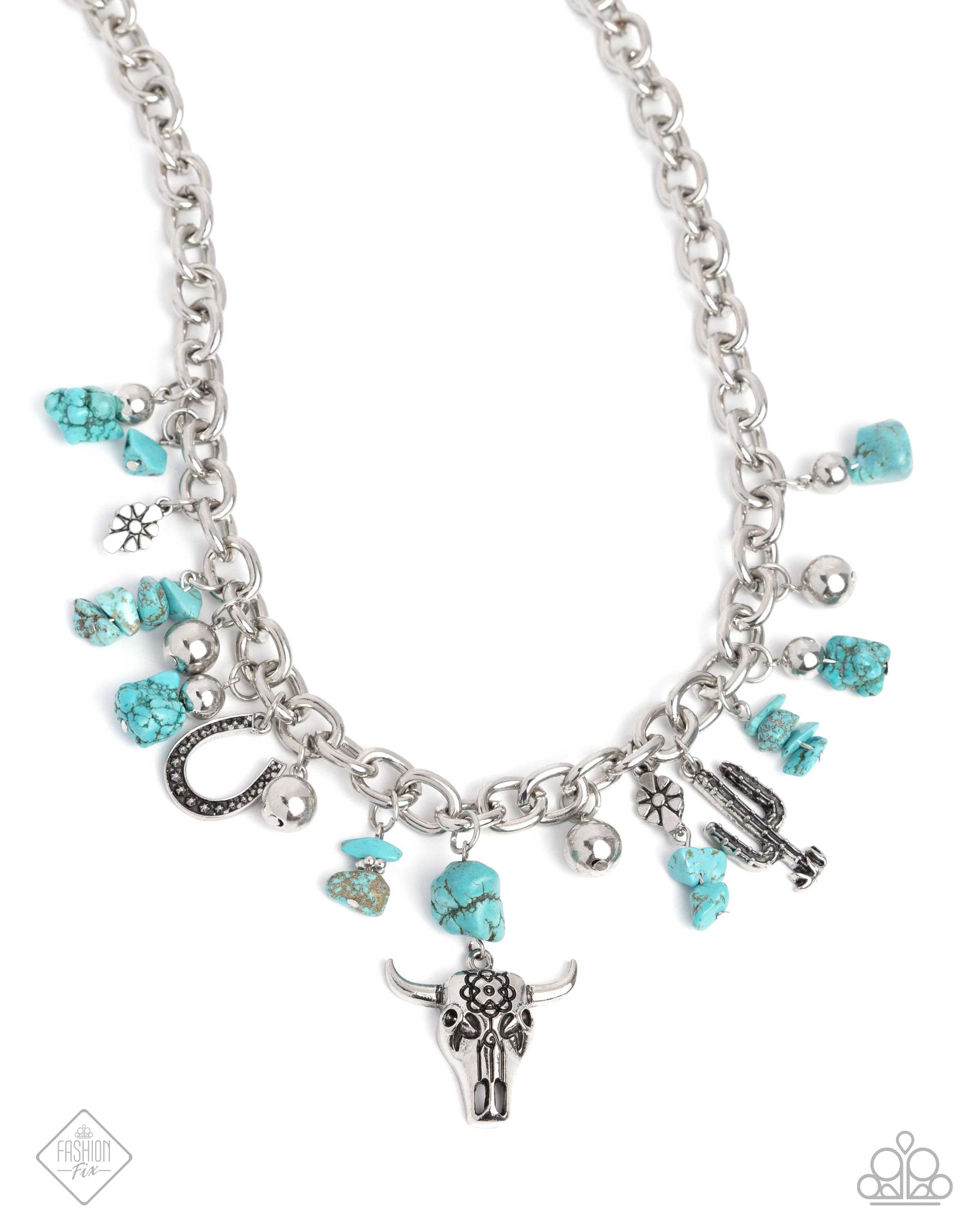 Wild West Whimsy - blue - Paparazzi necklace