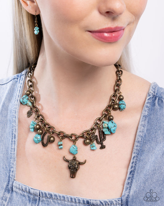 Wild West Whimsy - brass - Paparazzi necklace