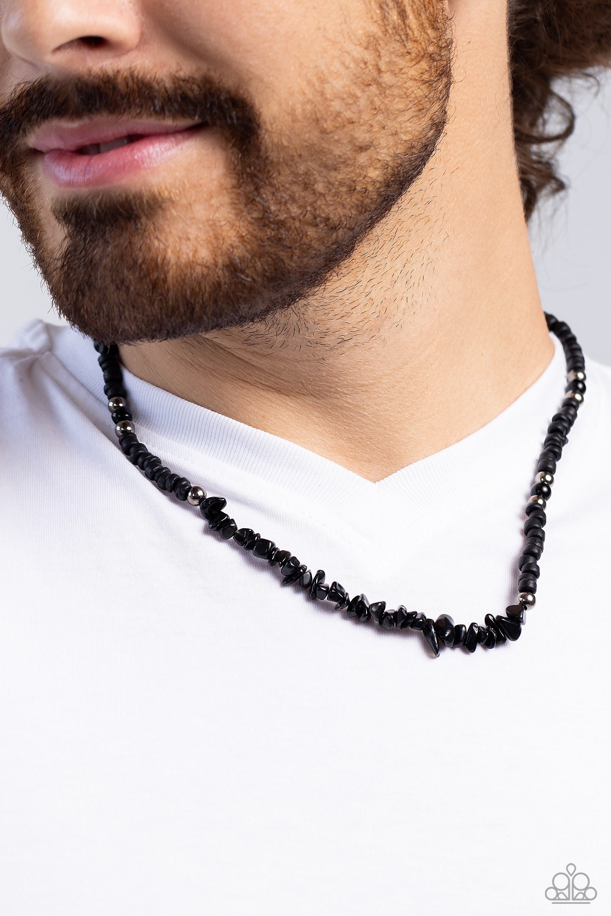 Mens Beaded Hematite Copper Black Stone Necklace - Ryder – Dana LeBlanc  Designs