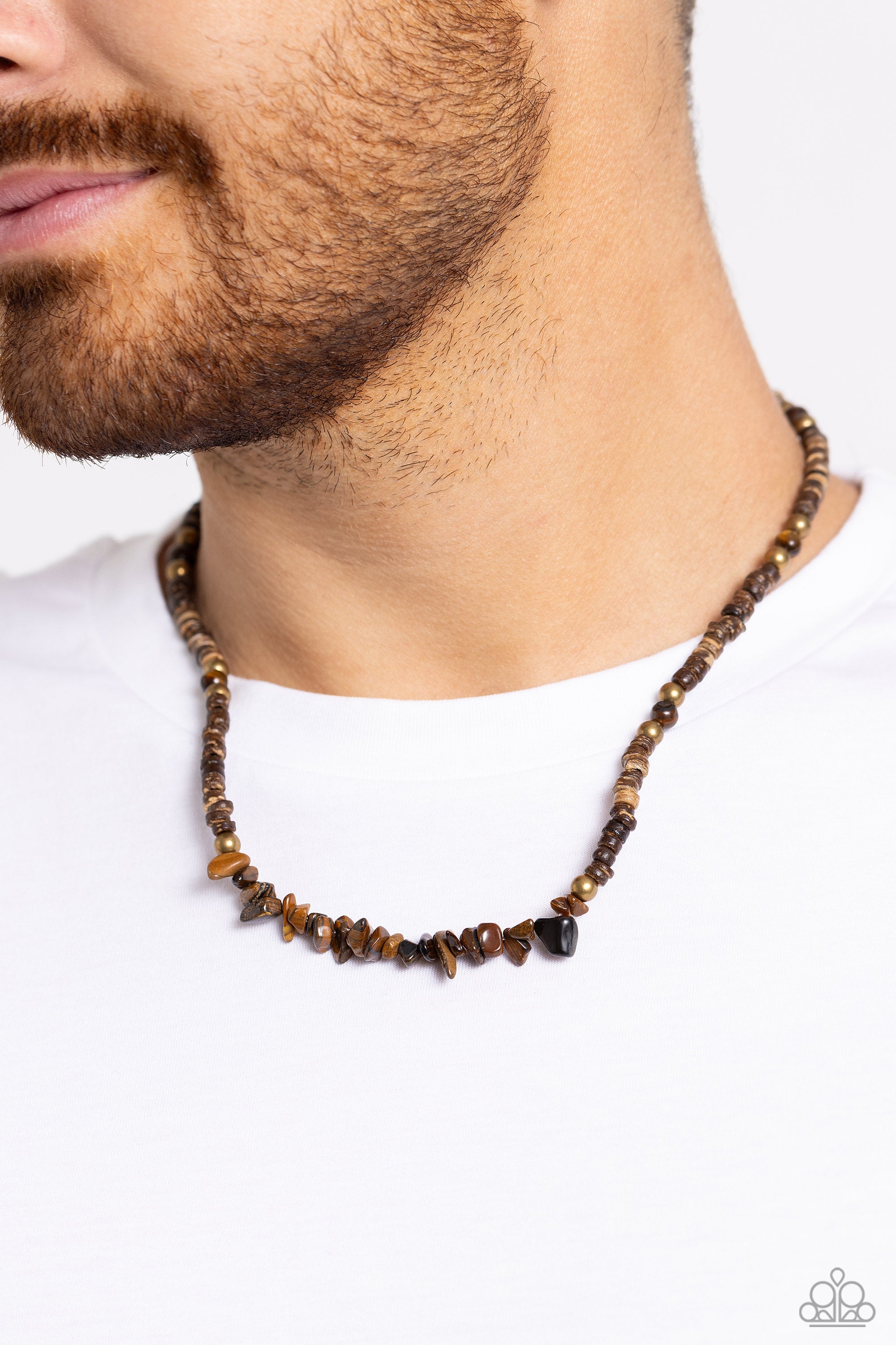 Brass sale necklace mens