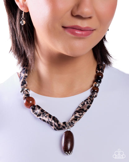 Wildlife Wardrobe - brown - Paparazzi necklace