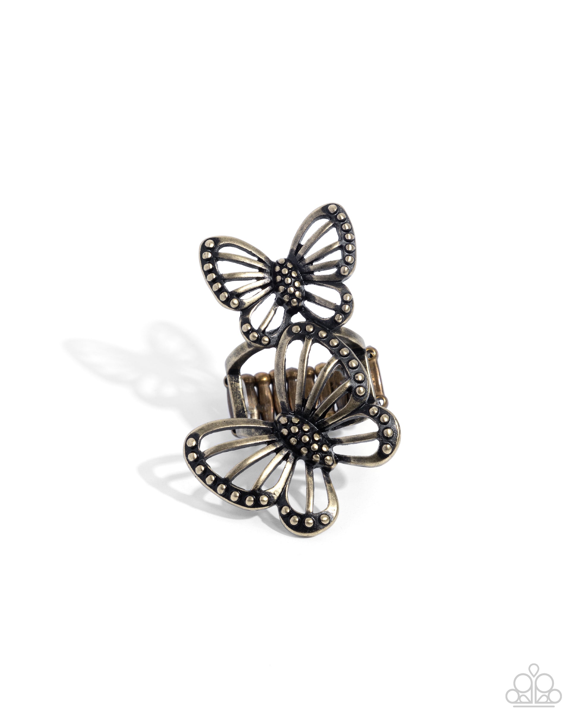 Windborne Whimsy - brass - Paparazzi ring