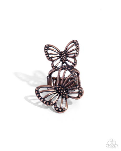 Windborne Whimsy - copper - Paparazzi ring