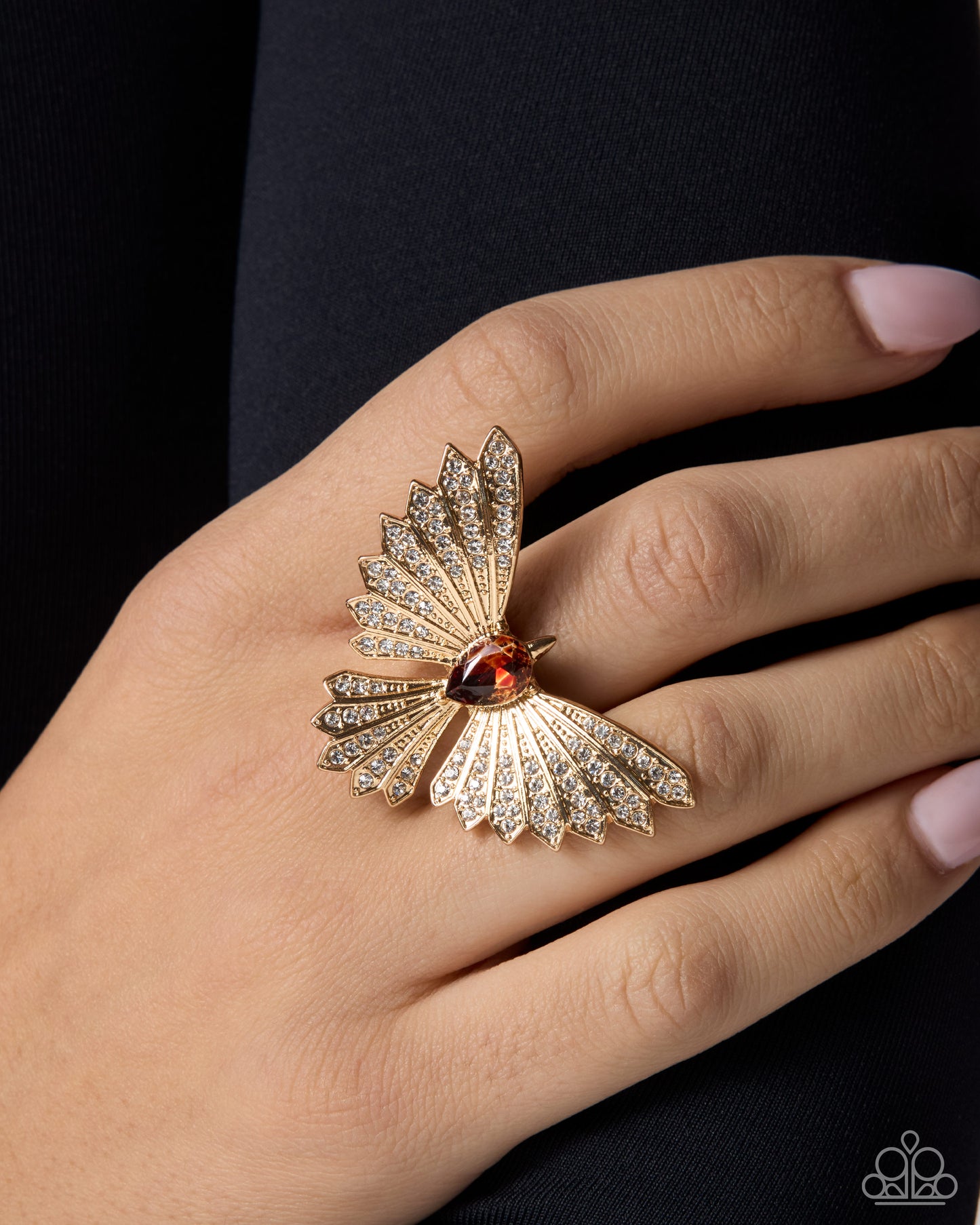 Winged Wager - brown - Paparazzi ring