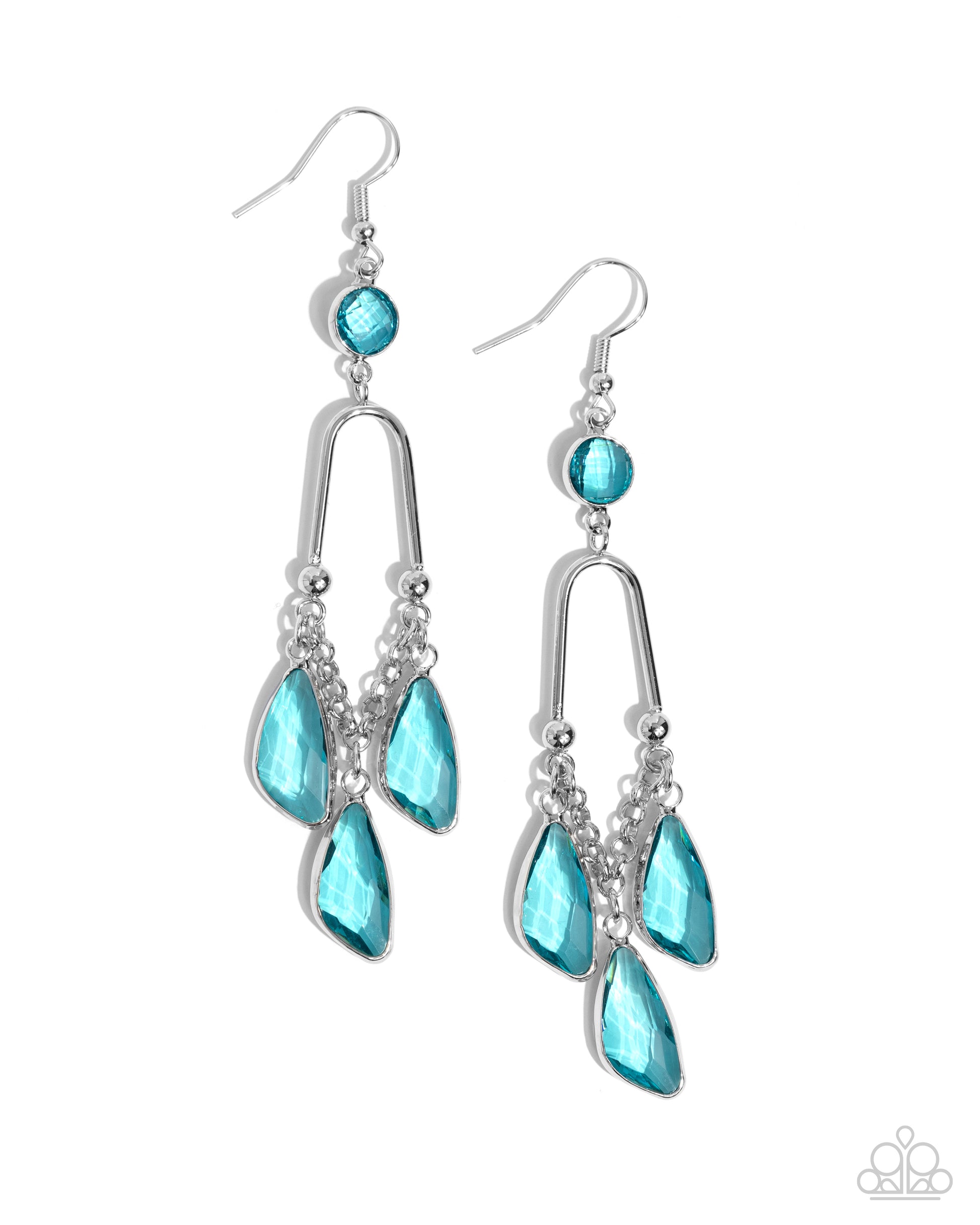 Winged Wardrobe - blue - Paparazzi earrings