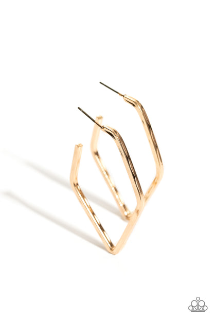 Winning Edge - gold - Paparazzi earrings