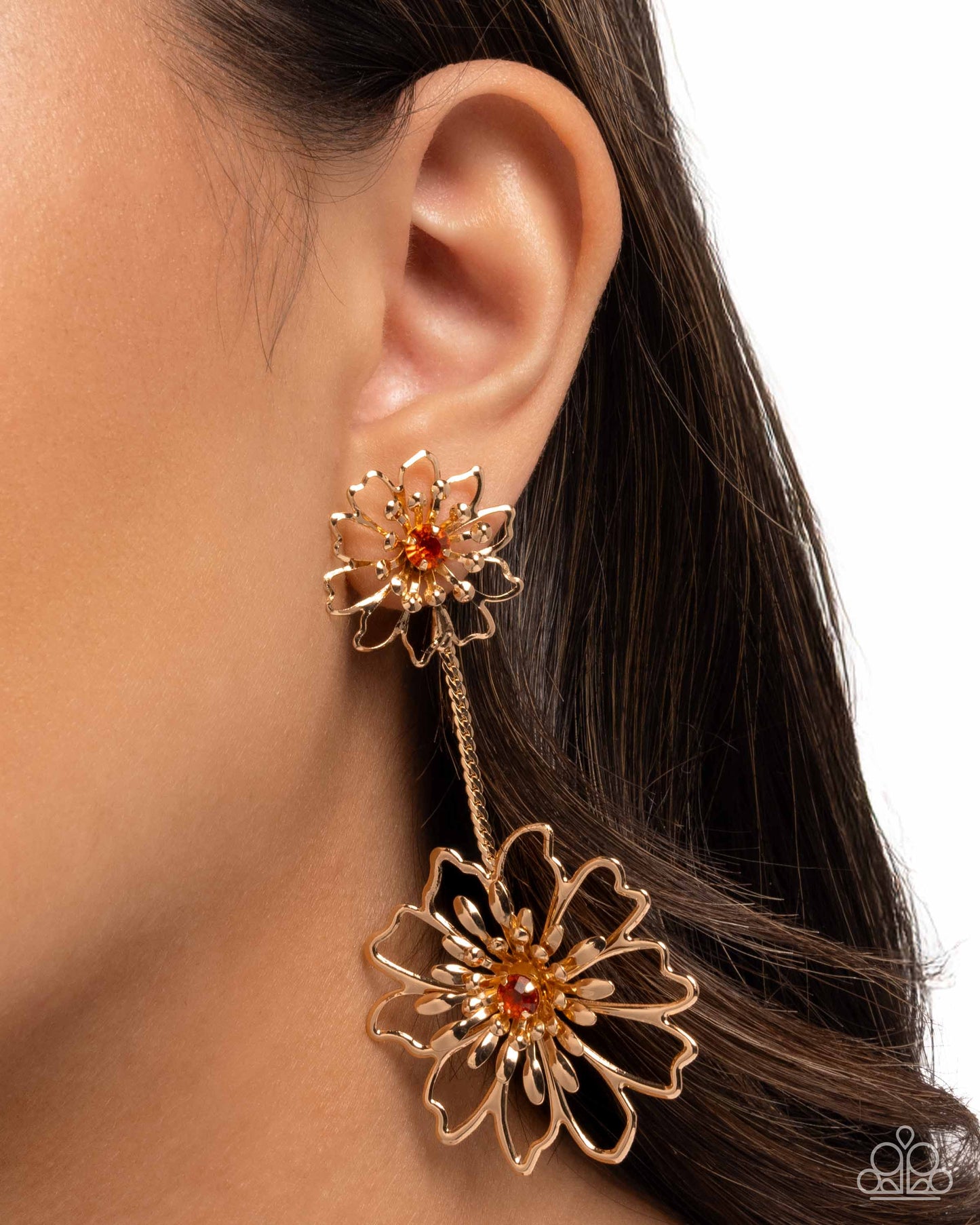 Wiry Whimsy - orange - Paparazzi earrings