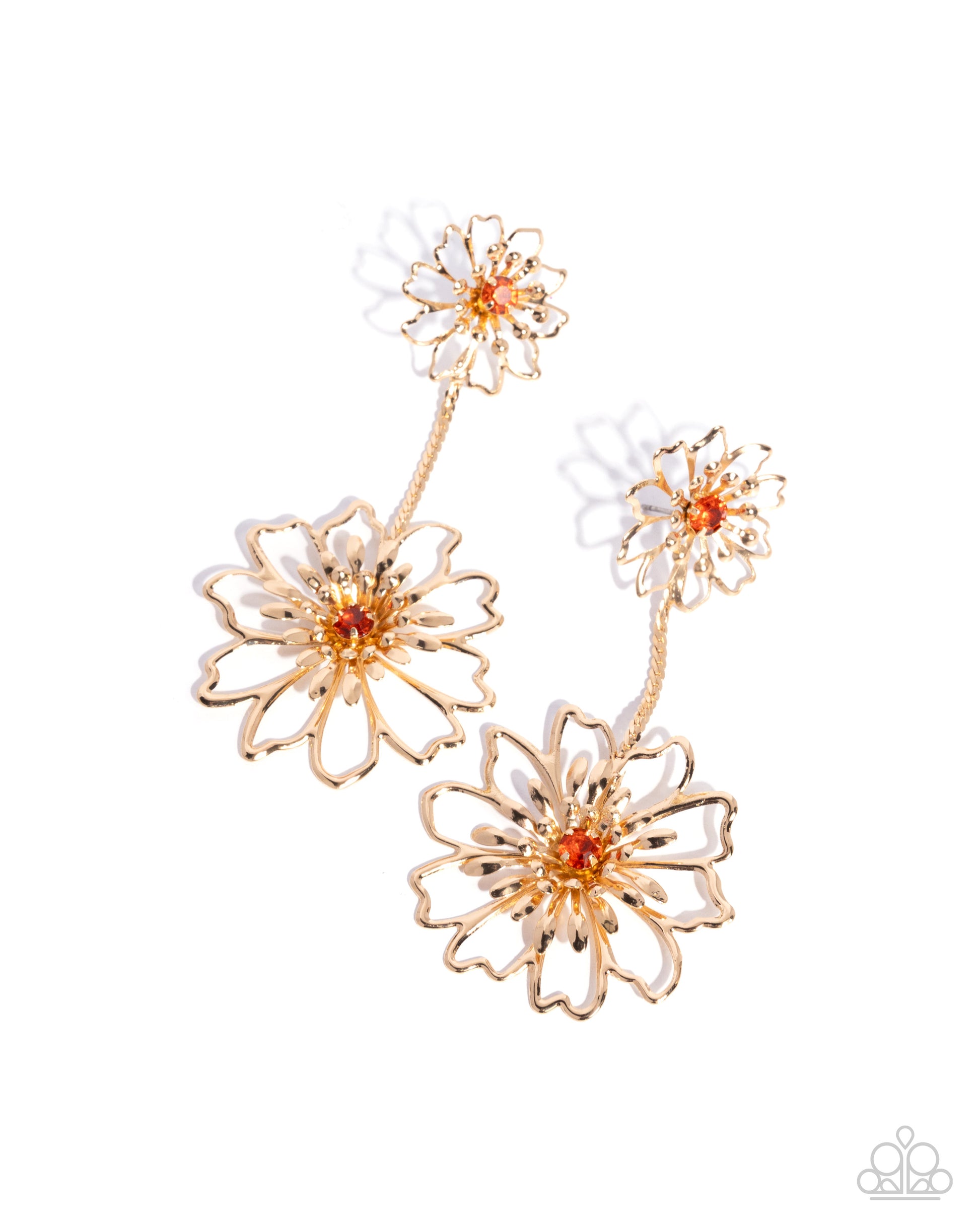 Wiry Whimsy - orange - Paparazzi earrings