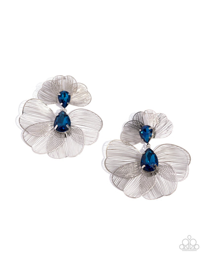 Wiry Wisdom - blue - Paparazzi earrings