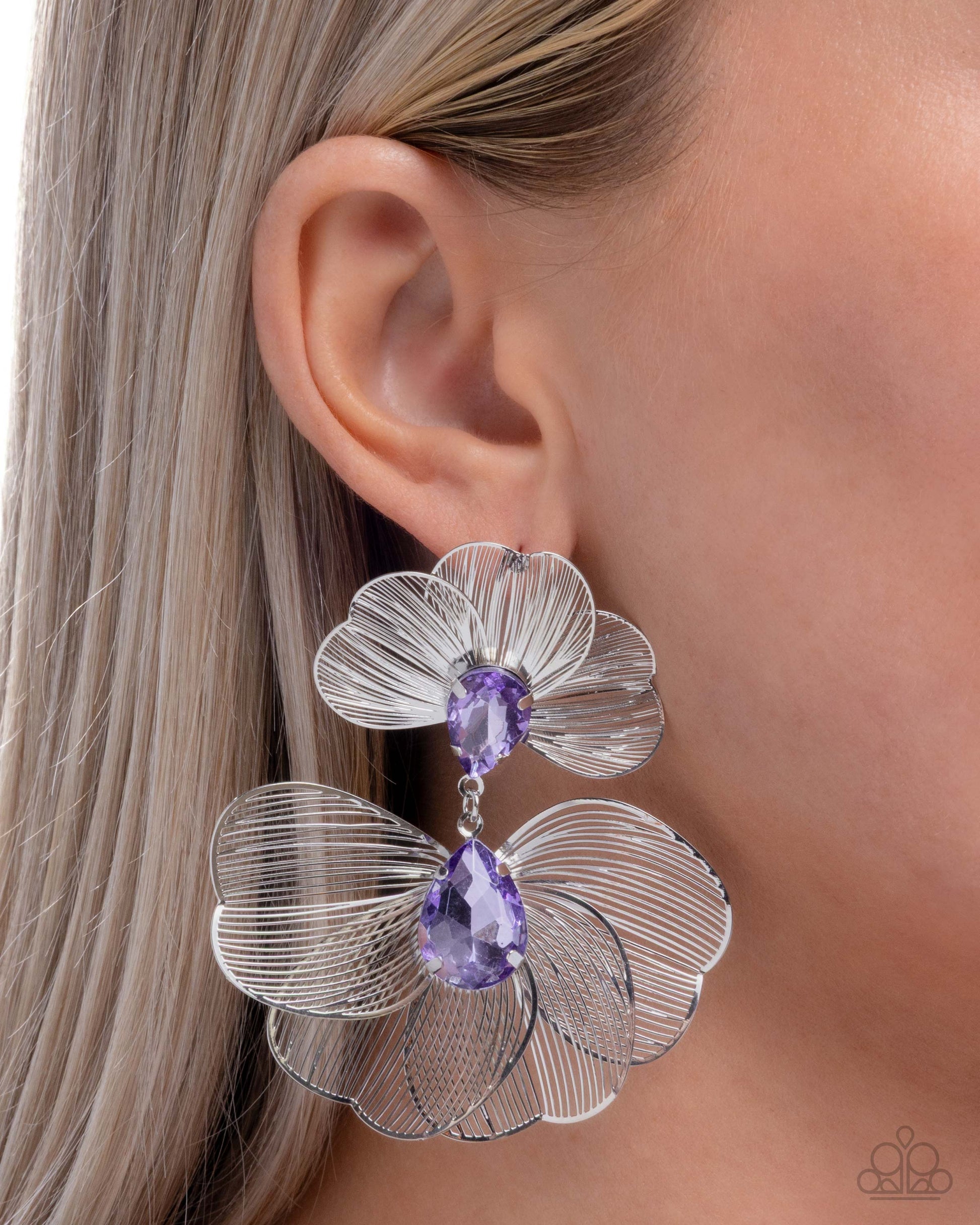 Wiry Wisdom - purple - Paparazzi earrings