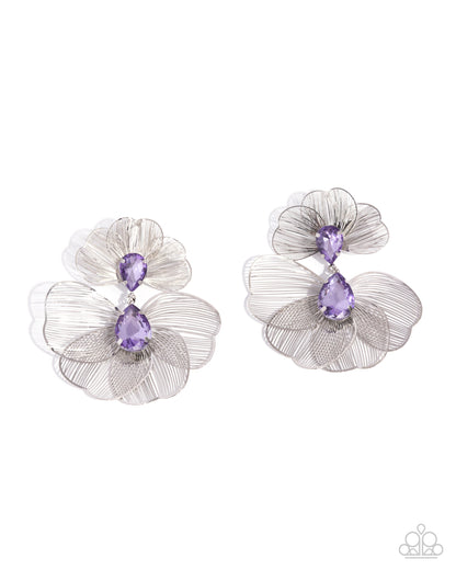 Wiry Wisdom - purple - Paparazzi earrings