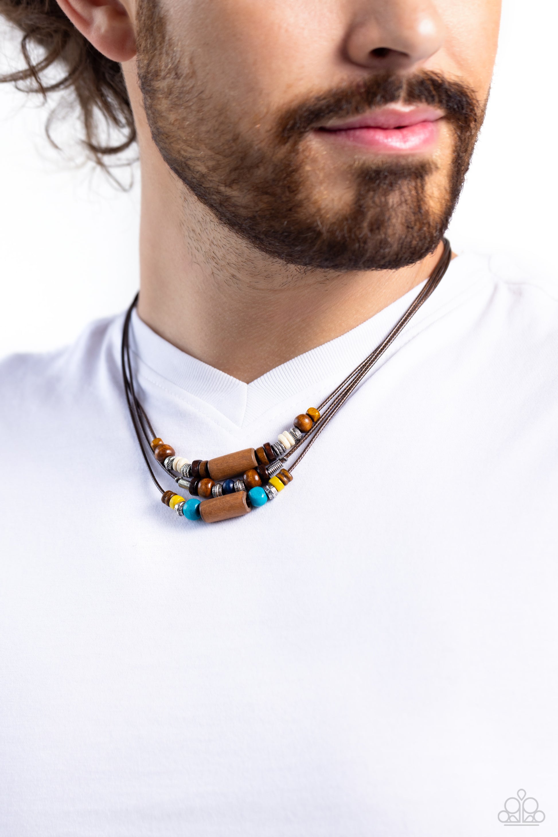 Wish You WOOD - multi - Paparazzi MENS necklace