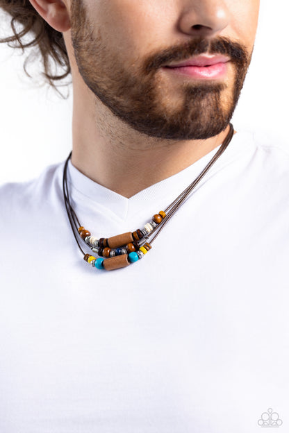 Wish You WOOD - multi - Paparazzi MENS necklace