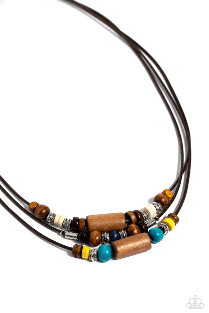 Wish You WOOD - multi - Paparazzi MENS necklace