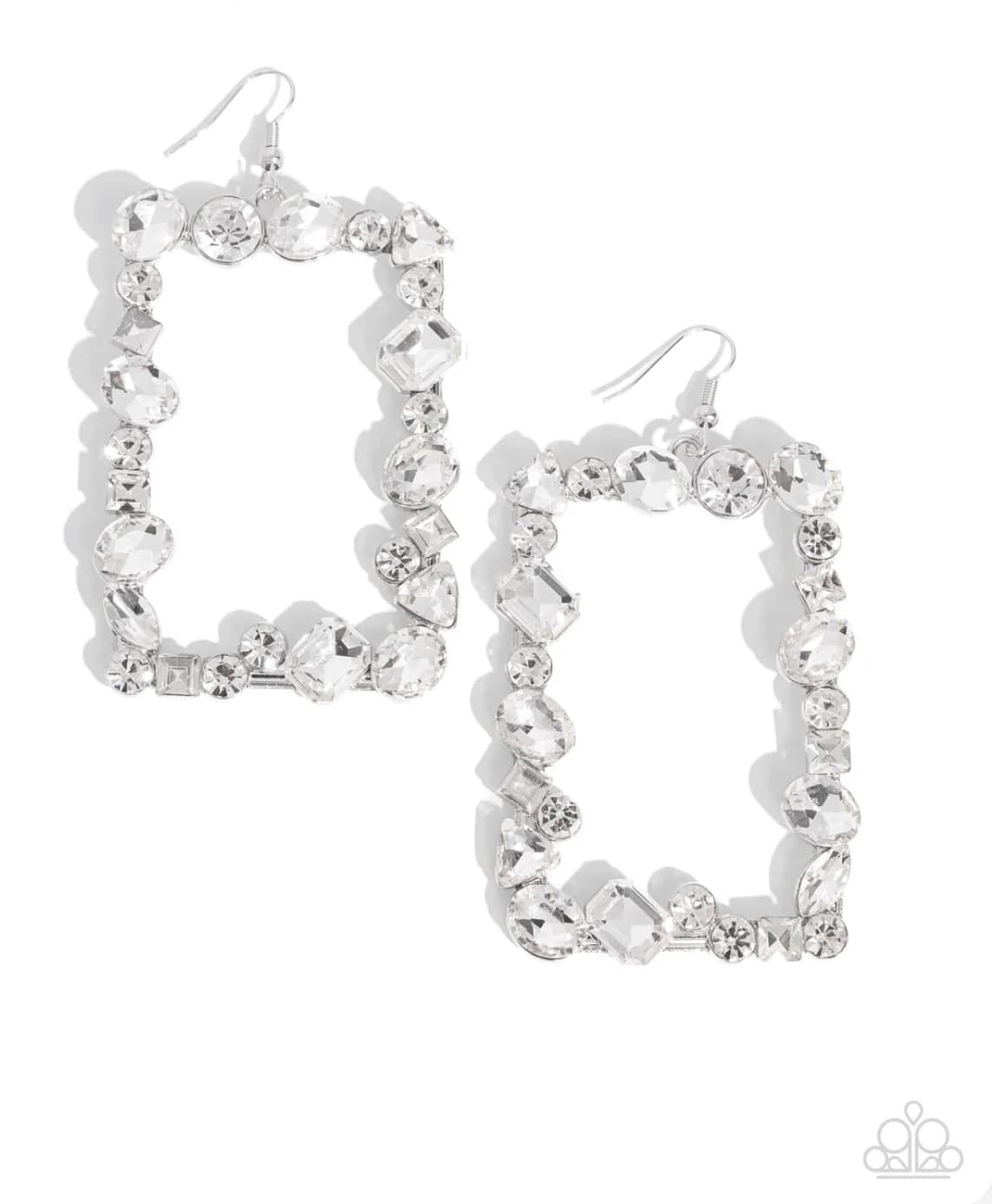 Wishful Wardrobe - white - Paparazzi earrings