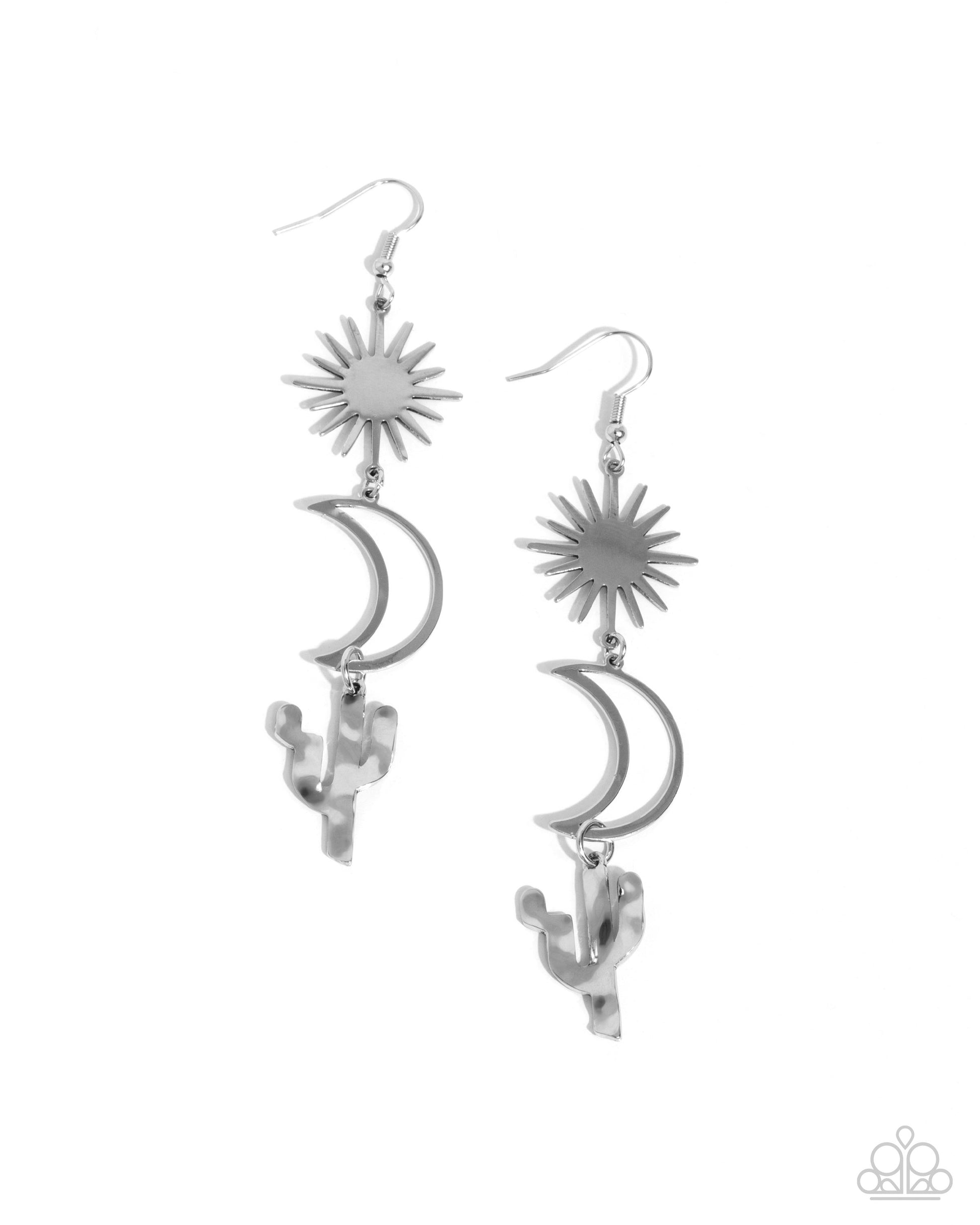 Wishfully Western - silver - Paparazzi earrings