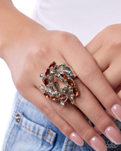 Wistful Wreath - brown - Paparazzi ring