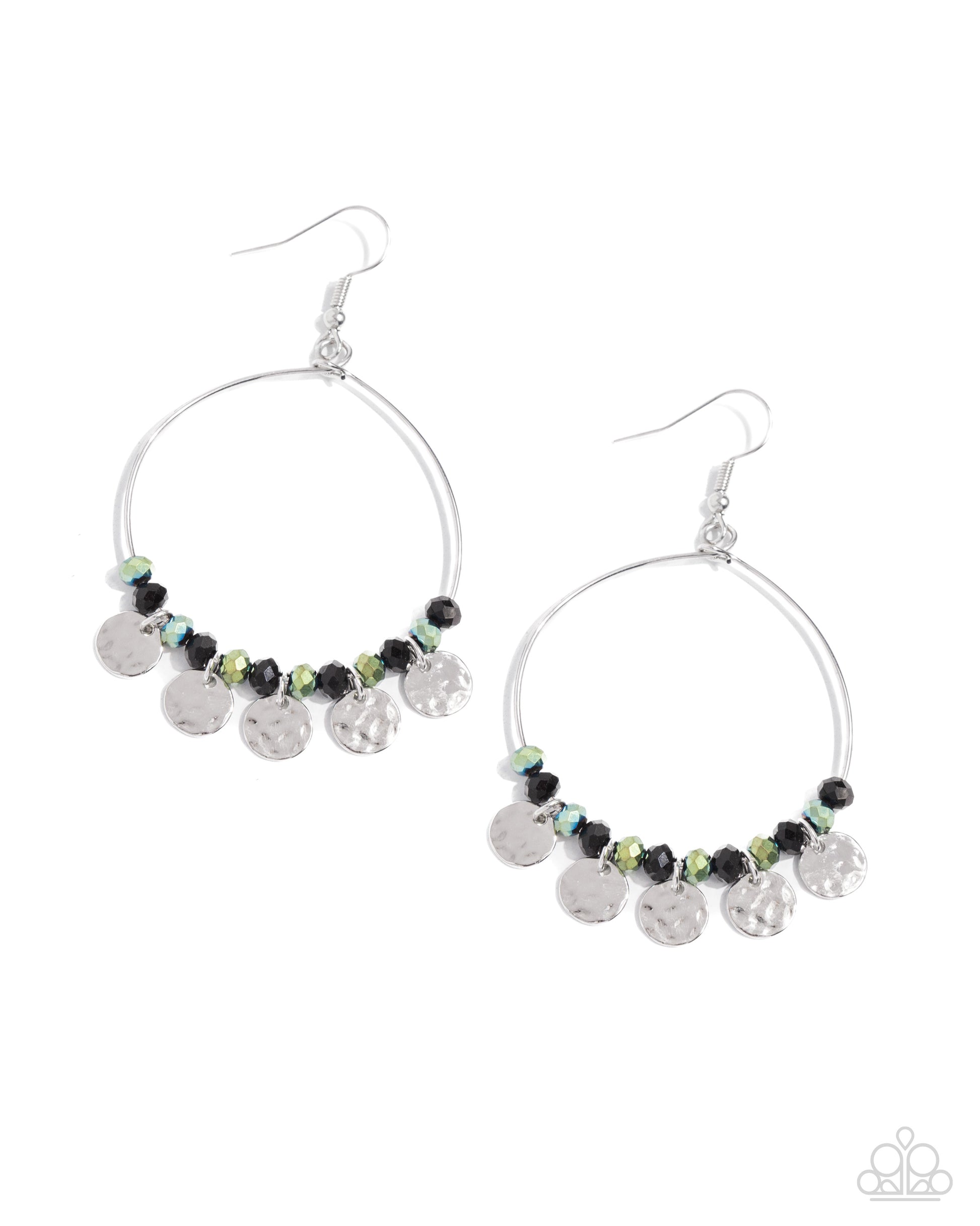 Wistful Waltz - black - Paparazzi earrings