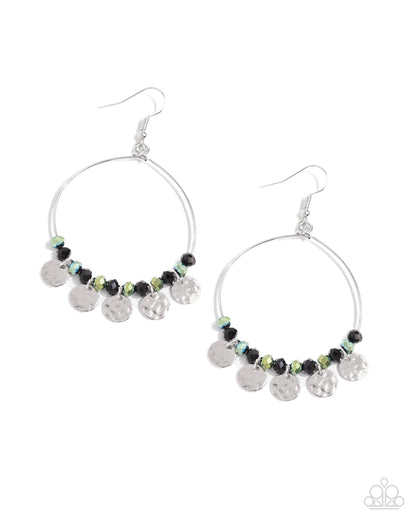 Wistful Waltz - black - Paparazzi earrings