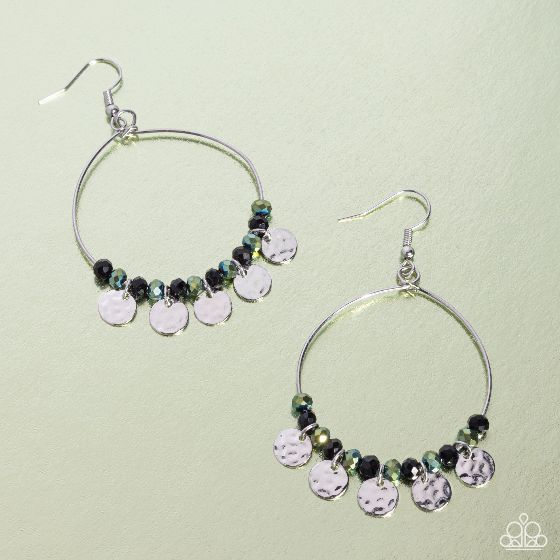 Wistful Waltz - black - Paparazzi earrings