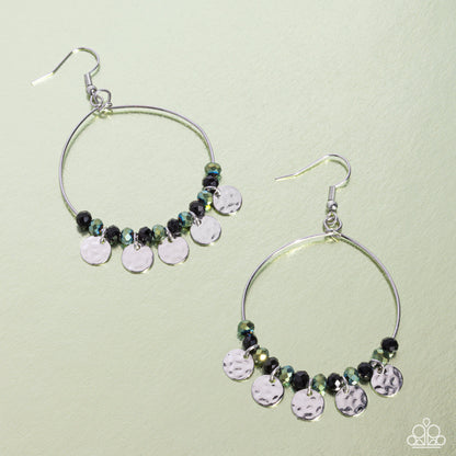 Wistful Waltz - black - Paparazzi earrings