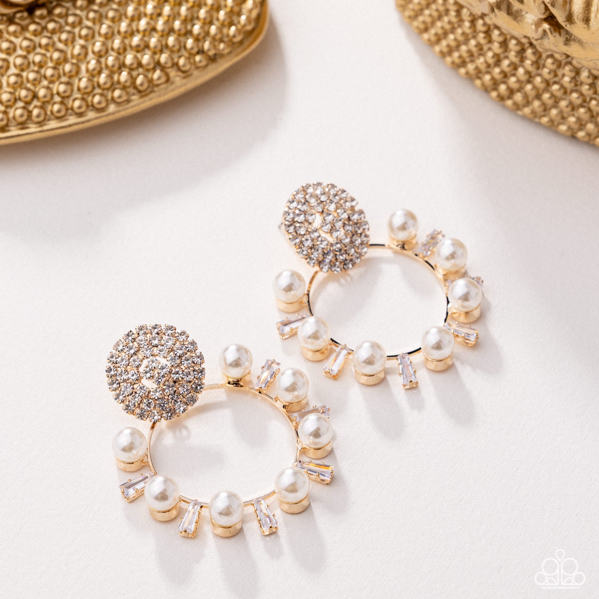 Wistfully Waltzing - gold - Paparazzi earrings