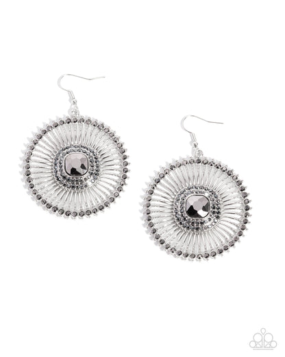 Wonderful Wheel - silver - Paparazzi earrings